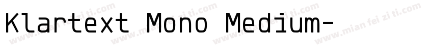 Klartext Mono Medium字体转换
